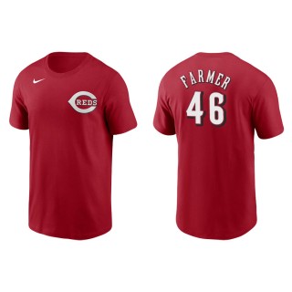 Men's Reds Buck Farmer Red Name & Number Nike T-Shirt