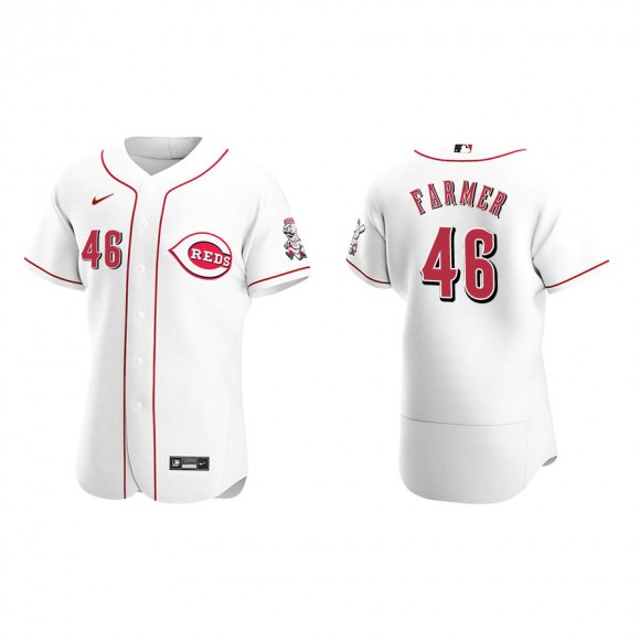 Men's Reds Buck Farmer White Authentic Home Jersey