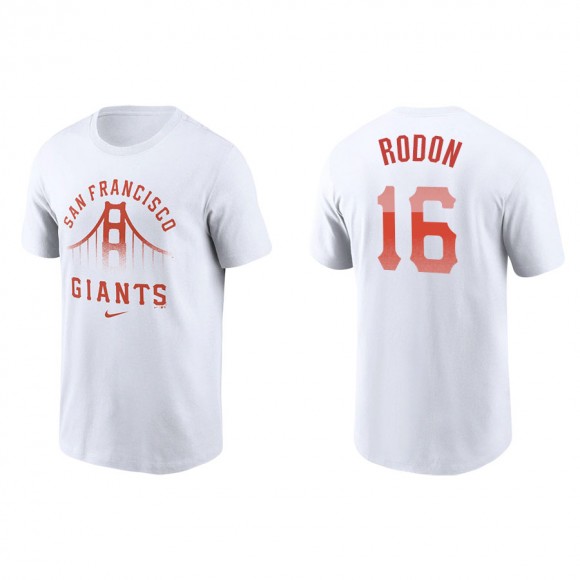 Men's Giants Carlos Rodon White 2021 City Connect Graphic T-Shirt