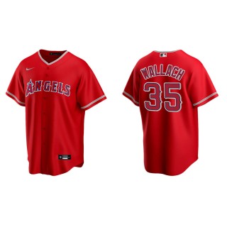Men's Los Angeles Angels Chad Wallach Red Replica Alternate Jersey