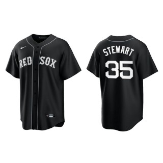 Men's Red Sox Christin Stewart Black White Replica Official Jersey
