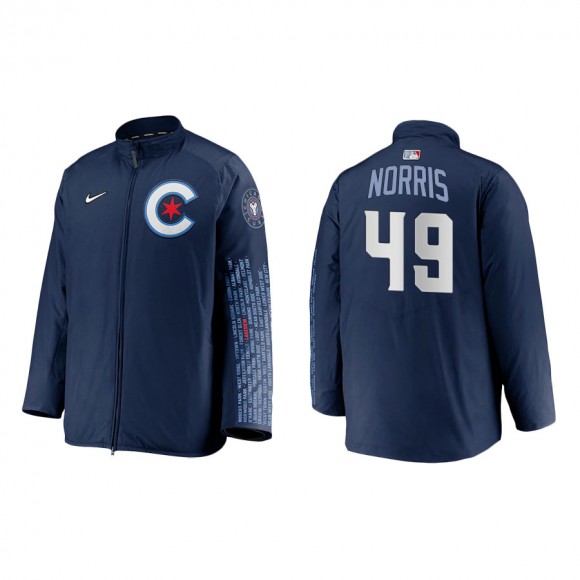 Men's Cubs Daniel Norris Navy 2021 City Connect Dugout Jacket