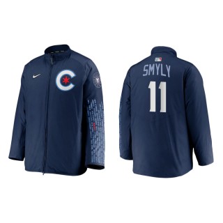 Men's Cubs Drew Smyly Navy 2021 City Connect Dugout Jacket