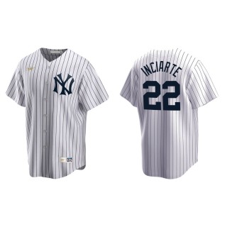 Men's Yankees Ender Inciarte White Cooperstown Collection Home Jersey
