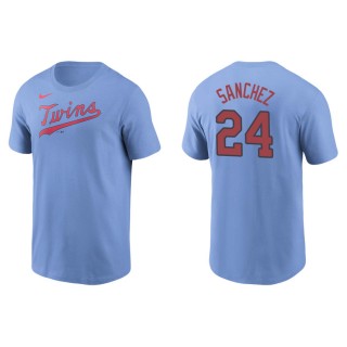 Men's Twins Gary Sanchez Light Blue Nike T-Shirt