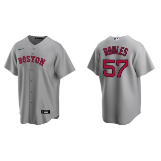 Men's Red Sox Hansel Robles Gray Replica Road Jersey
