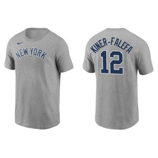 Men's Yankees Isiah Kiner-Falefa Gray Nike T-Shirt