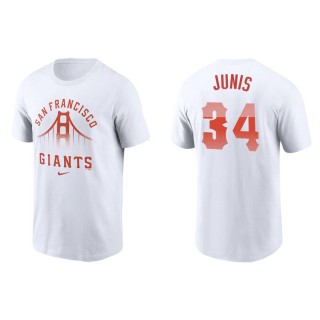 Men's Giants Jakob Junis White 2021 City Connect Graphic T-Shirt