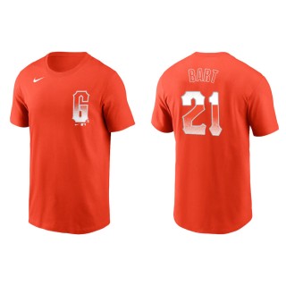 Men's Giants Joey Bart Orange 2021 City Connect T-Shirt