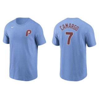 Men's Phillies Johan Camargo Light Blue Nike T-Shirt