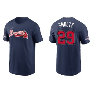 2022 Gold Program John Smoltz Braves Navy Men's T-Shirt