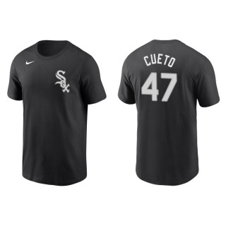 Men's Chicago White Sox Johnny Cueto Black Name & Number T-Shirt
