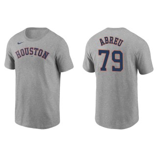 Men's Houston Astros Jose Abreu Gray Name & Number T-Shirt