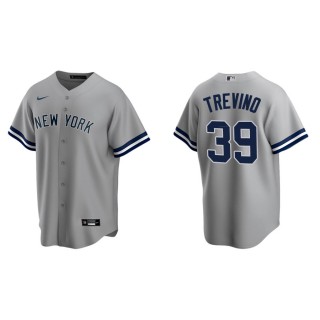 Men's Yankees Jose Trevino Gray Replica Road Jersey