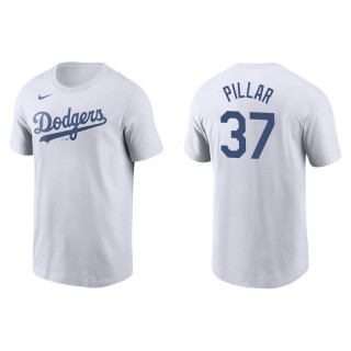 Men's Dodgers Kevin Pillar White Name & Number Nike T-Shirt
