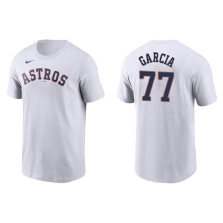 Men's Houston Astros Luis Garcia White Name & Number T-Shirt
