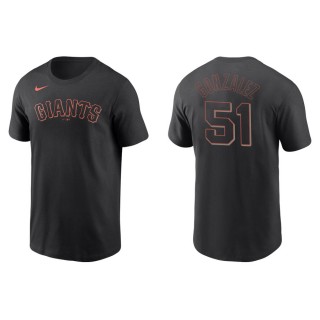 Men's San Francisco Giants Luis Gonzalez Black Name & Number T-Shirt