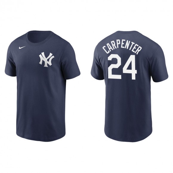 Men's New York Yankees Matt Carpenter Navy Name & Number T-Shirt