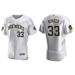 Jesse Winker White Authentic Home Jersey