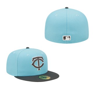 Men's Minnesota Twins New Era Light Blue Charcoal Two-Tone Color Pack 59FIFTY Fitted Hat