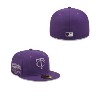 Men's Minnesota Twins Purple Lavender Undervisor 59FIFTY Fitted Hat