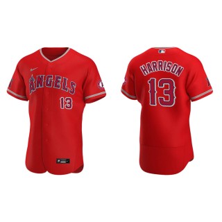 Men's Los Angeles Angels Monte Harrison Red Authentic Jersey