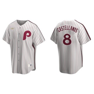 Men's Phillies Nick Castellanos White Cooperstown Collection Home Jersey