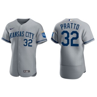 Men's Royals Nick Pratto Gray Authentic Jersey