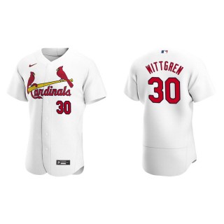 Men's Cardinals Nick Wittgren White Authentic Home Jersey