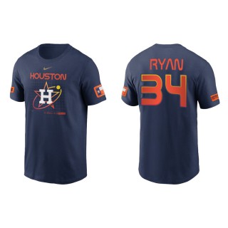 Men's Astros Nolan Ryan Navy 2022 City Connect Velocity T-Shirt