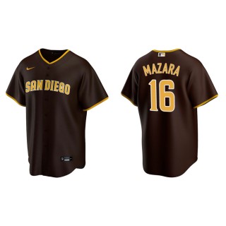 Men's San Diego Padres Nomar Mazara Brown Replica Road Jersey