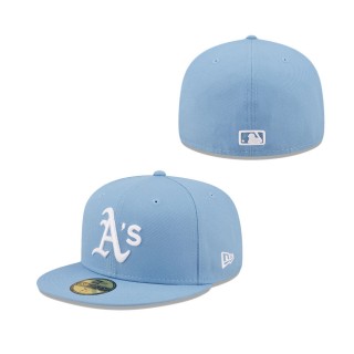 Men's Oakland Athletics Sky Blue Logo White 59FIFTY Fitted Hat