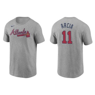 Men's Braves Orlando Arcia Gray Nike T-Shirt