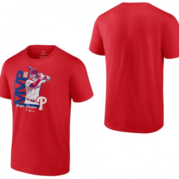 Men's Phillies Bryce Harper Red 2021 NL MVP T-Shirt