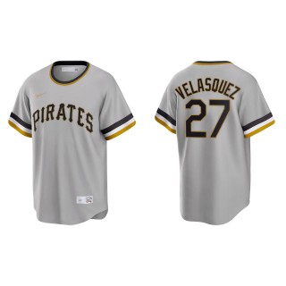 Vince Velasquez Gray Cooperstown Collection Road Jersey