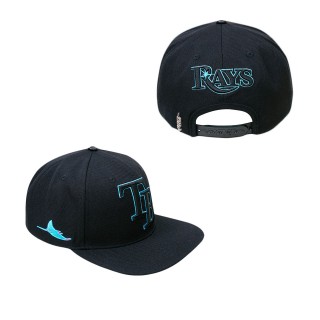 Men's Tampa Bay Rays Pro Standard Black Cooperstown Collection Neon Prism Snapback Hat