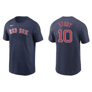 Men's Red Sox Trevor Story Navy Name & Number Nike T-Shirt