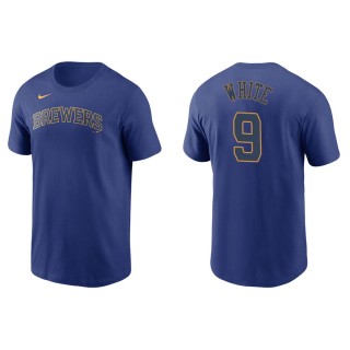 Men's Brewers Tyler White Royal Name & Number Nike T-Shirt