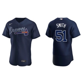 Men's Braves Will Smith Navy Authentic Jersey