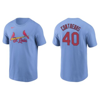 Men's St. Louis Cardinals Willson Contreras Light Blue Name & Number T-Shirt