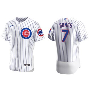 Men's Cubs Yan Gomes White Authentic Home Jersey