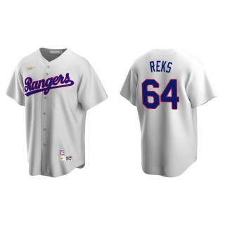 Men's Rangers Zach Reks White Cooperstown Collection Home Jersey