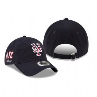 New York Mets Navy 4th of July 9TWENTY Adjustable Hat