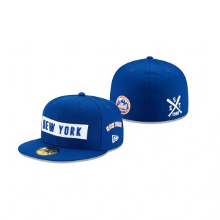 Mets Royal Boxed Wordmark 59FIFTY Fitted Hat