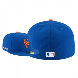 Men's New York Mets Royal MLB 150th Anniversary Patch 59FIFTY Fitted Hat