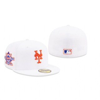 New York Mets White Undervisor 25th Anniversary Patch 59FIFTY Hat
