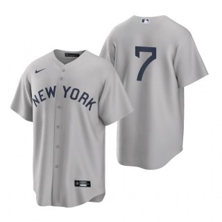 Mickey Mantle Yankees Nike Gray 2021 Field of Dreams Replica Jersey