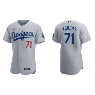 Men's Los Angeles Dodgers Miguel Vargas Gray Authentic Alternate Jersey
