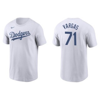 Men's Los Angeles Dodgers Miguel Vargas White Name & Number T-Shirt