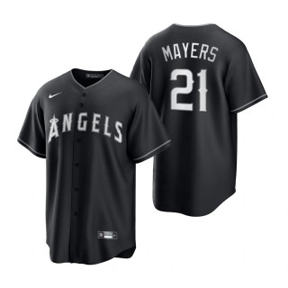 Angels Mike Mayers Nike Black White Replica Jersey